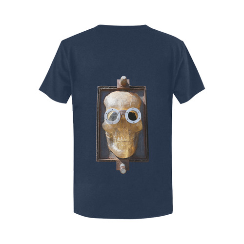 Steampunk Skull Women's T-Shirt in USA Size (Two Sides Printing)