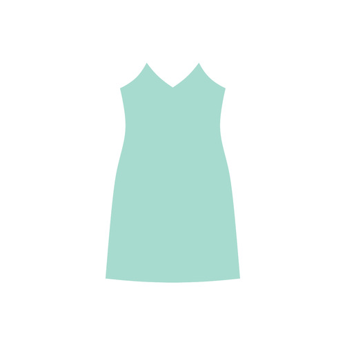 Beach Glass V-Neck Open Fork Long Dress(Model D18)