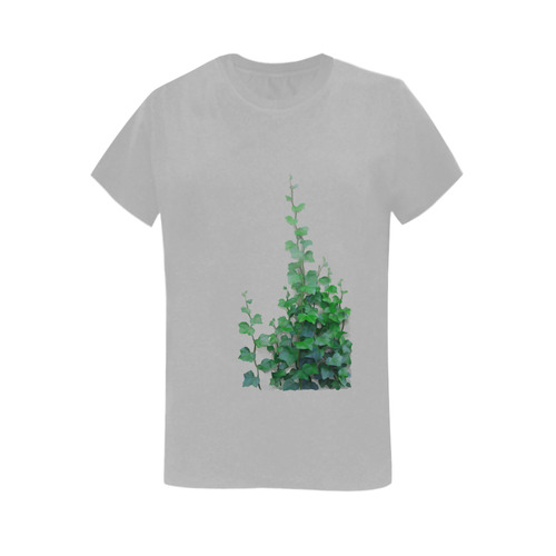 Watercolor Ivy - Vines Women's T-Shirt in USA Size (Two Sides Printing)