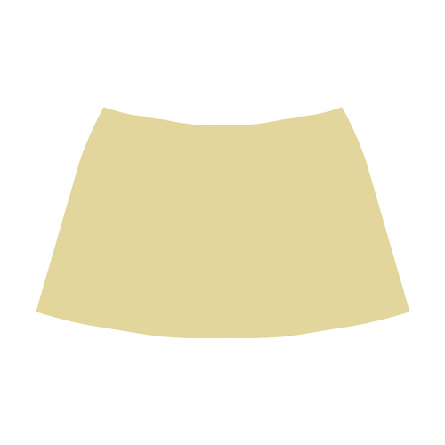 Custard Mnemosyne Women's Crepe Skirt (Model D16)