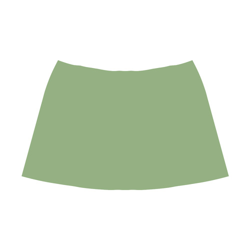 Green Tea Mnemosyne Women's Crepe Skirt (Model D16)