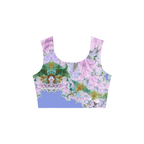 Pink Purple & Blue Lilac Dreams Fractal 3/4 Sleeve Sundress (D23)