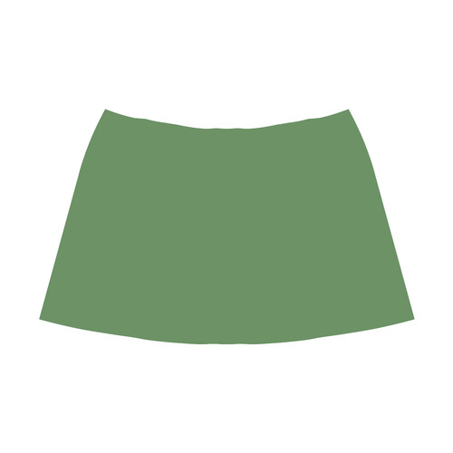 Hippie Green Mnemosyne Women's Crepe Skirt (Model D16)