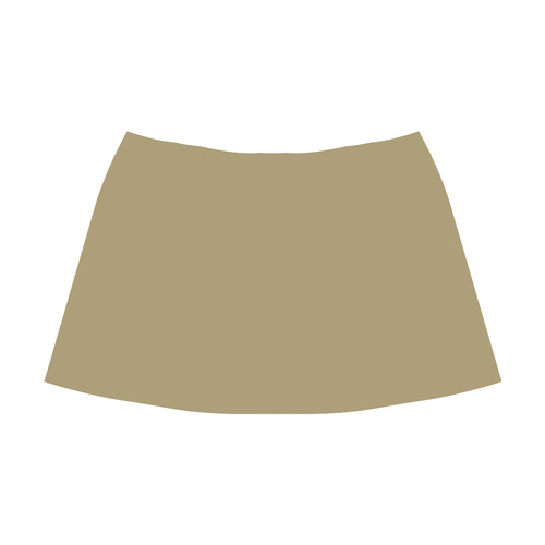 Khaki Mnemosyne Women's Crepe Skirt (Model D16)