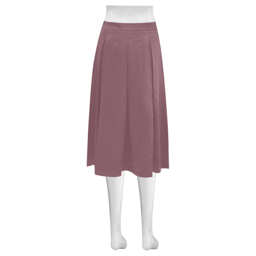Crushed Berry Mnemosyne Women's Crepe Skirt (Model D16)