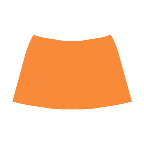 Orange Popsicle Mnemosyne Women's Crepe Skirt (Model D16)