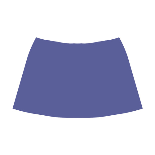 Royal Blue Mnemosyne Women's Crepe Skirt (Model D16)