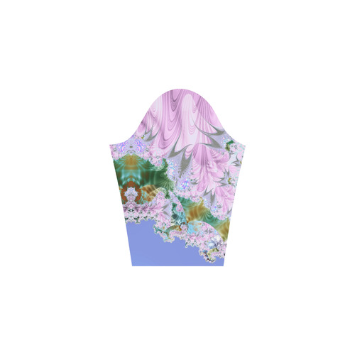 Pink Purple & Blue Lilac Dreams Fractal 3/4 Sleeve Sundress (D23)