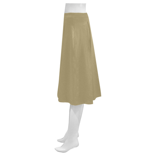 Khaki Mnemosyne Women's Crepe Skirt (Model D16)
