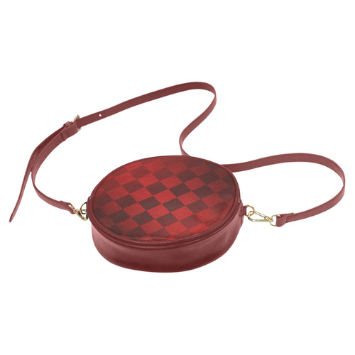 Christmas Red Square Round Sling Bag (Model 1647)