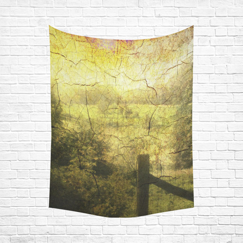 Vintage Landscape 04 Cotton Linen Wall Tapestry 60"x 80"