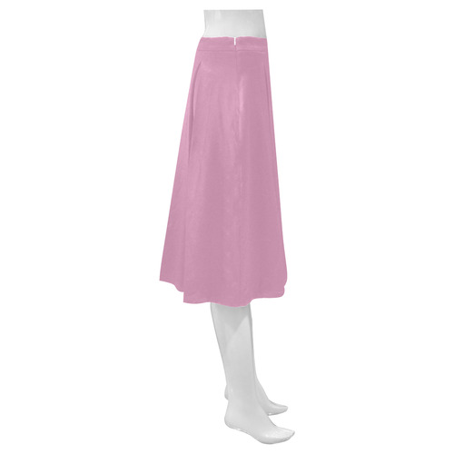 Moonlight Mauve Mnemosyne Women's Crepe Skirt (Model D16)