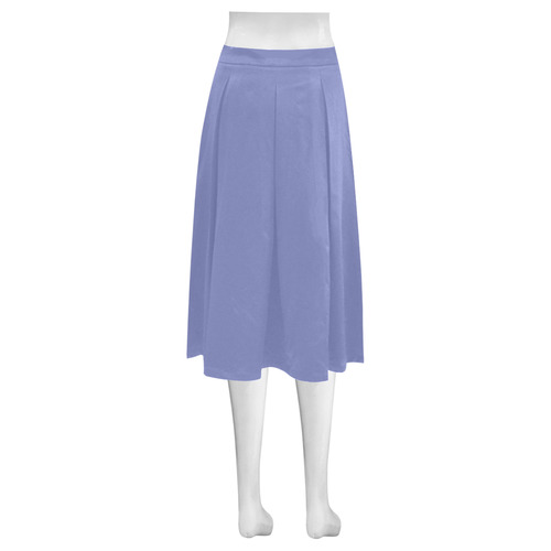 Deep Periwinkle Mnemosyne Women's Crepe Skirt (Model D16)