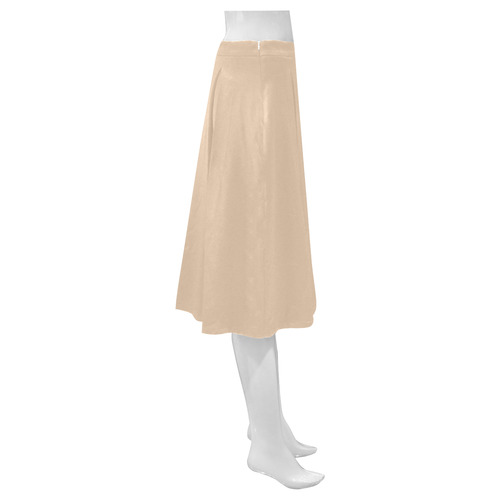 Apricot Illusion Mnemosyne Women's Crepe Skirt (Model D16)