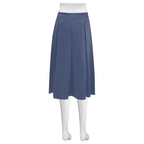 Twilight Blue Mnemosyne Women's Crepe Skirt (Model D16)