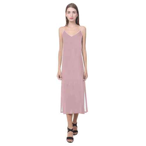 Bridal Rose V-Neck Open Fork Long Dress(Model D18)