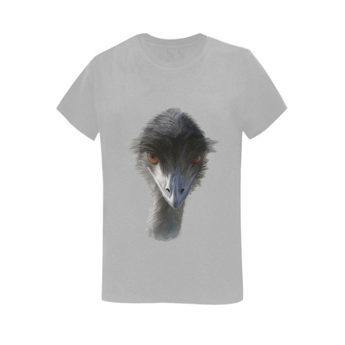 Skeptical Emu - watercolors Women's T-Shirt in USA Size (Two Sides Printing)