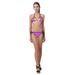 Diagonals Lavender Yellow Custom Bikini Swimsuit Model S Id D