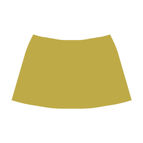 Antique Moss Mnemosyne Women's Crepe Skirt (Model D16)