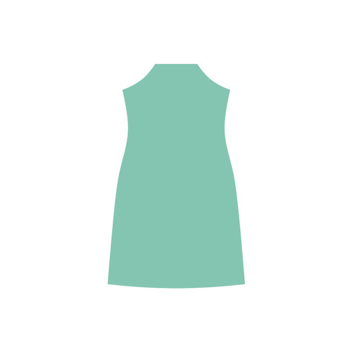 Spearmint V-Neck Open Fork Long Dress(Model D18)