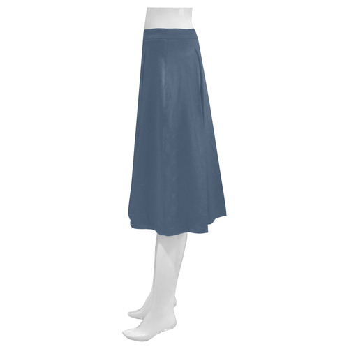 Ensign Blue Mnemosyne Women's Crepe Skirt (Model D16)