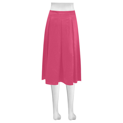 Raspberry Mnemosyne Women's Crepe Skirt (Model D16)