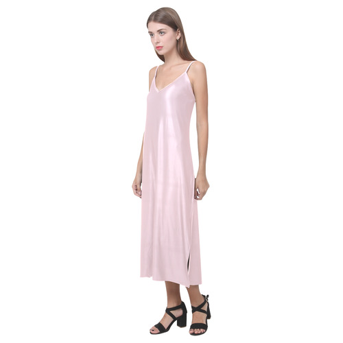 Blushing Bride V-Neck Open Fork Long Dress(Model D18)