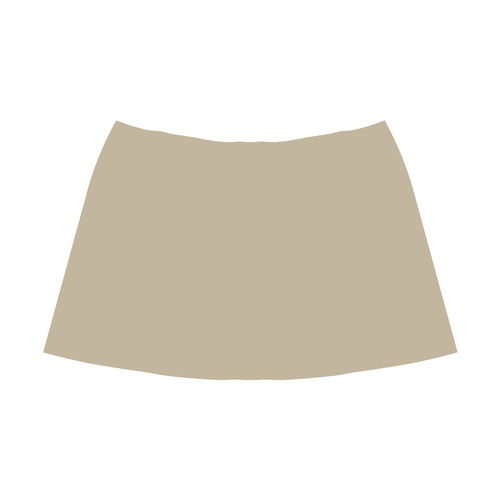 Pale Khaki Mnemosyne Women's Crepe Skirt (Model D16)