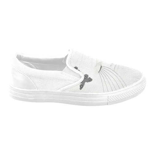 A Beautiful Sorow Slip-on Canvas Shoes for Men/Large Size (Model 019)