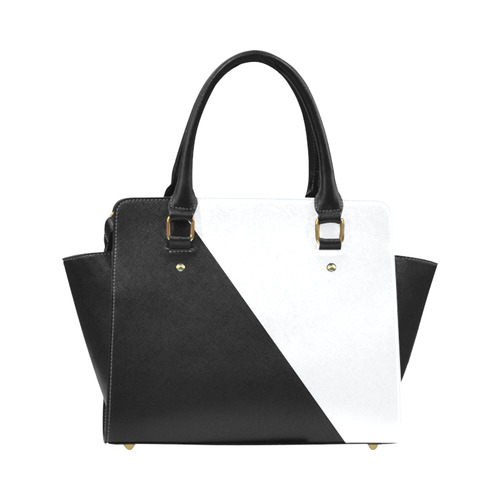 diagonal black white Classic Shoulder Handbag (Model 1653)