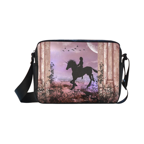 The unicorn with fairy Classic Cross-body Nylon Bags (Model 1632)