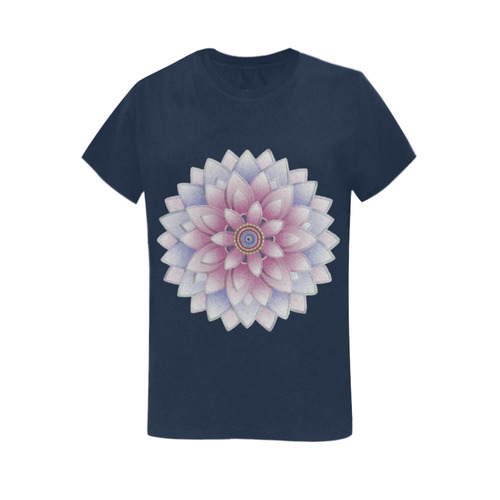 ornament pink, blue Women's T-Shirt in USA Size (Two Sides Printing)