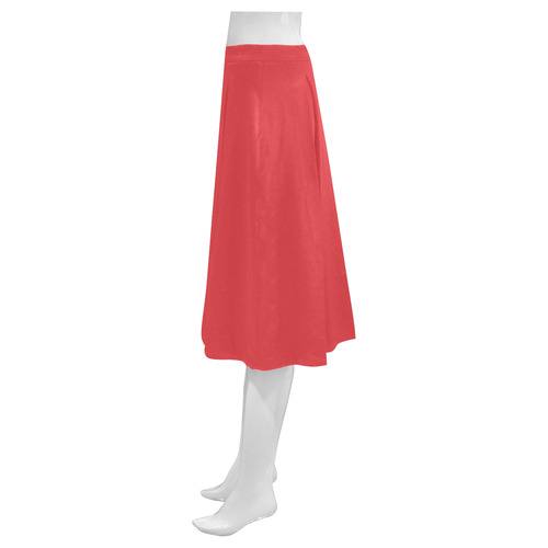 Poppy Red Mnemosyne Women's Crepe Skirt (Model D16)