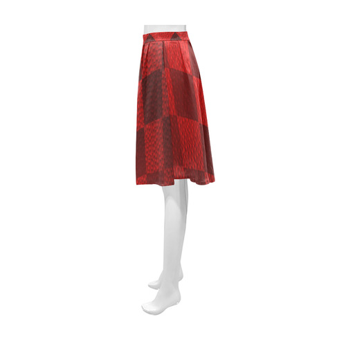 Christmas Red Square Athena Women's Short Skirt (Model D15)