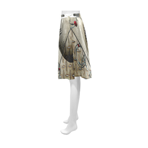 Steampunk, noble design, clocks and gears Athena Women's Short Skirt (Model D15)