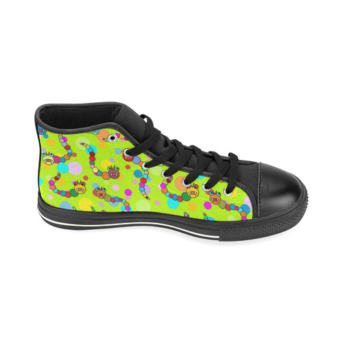 Fantastic Comic Marble Dragon and Polka Dots High Top Canvas Women's Shoes/Large Size (Model 017)