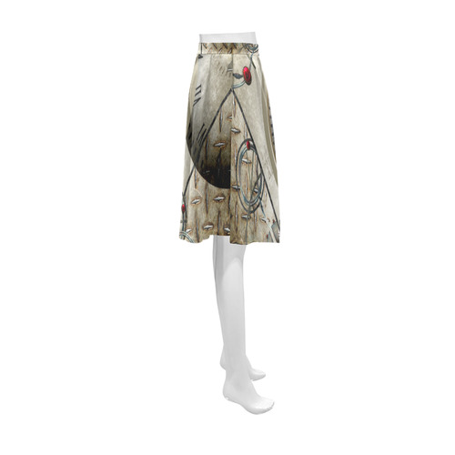 Steampunk, noble design, clocks and gears Athena Women's Short Skirt (Model D15)