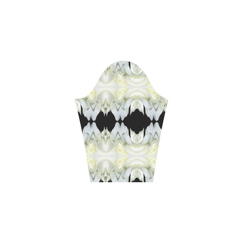 White Roses Abstract on Black 3/4 Sleeve Sundress (D23)