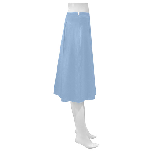 Placid Blue Mnemosyne Women's Crepe Skirt (Model D16)