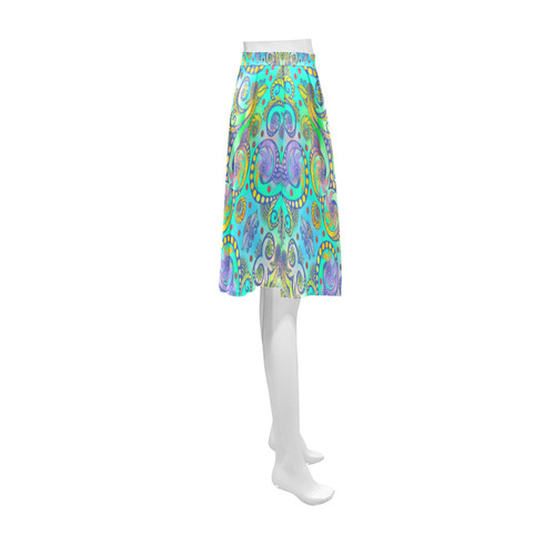 Oriental Flowers Spirals Ornaments Soft Colored Athena Women's Short Skirt (Model D15)