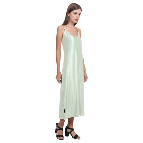 Meadow Mist V-Neck Open Fork Long Dress(Model D18)