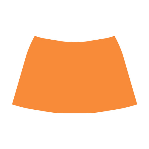 Orange Popsicle Mnemosyne Women's Crepe Skirt (Model D16)
