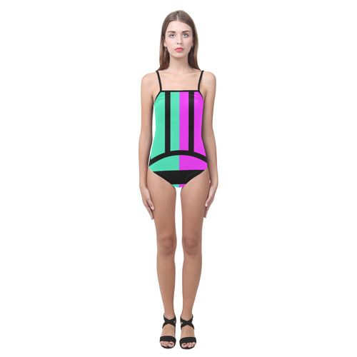 Only two Colors: Pink - Light Ocean Green Strap Swimsuit ( Model S05)
