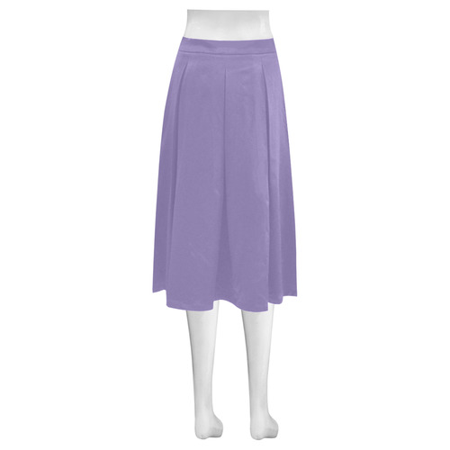 Paisley Purple Mnemosyne Women's Crepe Skirt (Model D16)