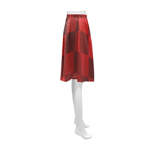 Christmas Red Square Athena Women's Short Skirt (Model D15)