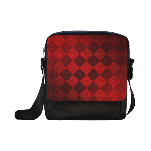 Christmas Red Square Crossbody Nylon Bags (Model 1633)