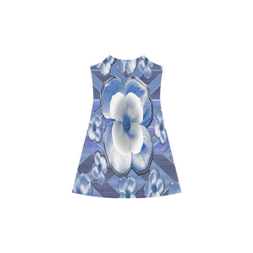 Blue Dogwood Flowers Alcestis Slip Dress (Model D05)