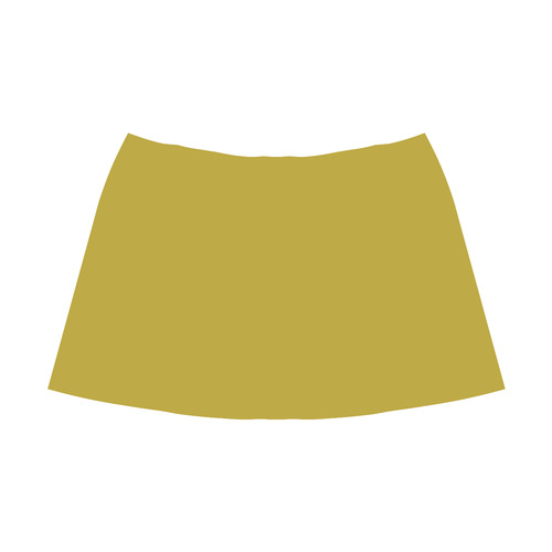 Antique Moss Mnemosyne Women's Crepe Skirt (Model D16)