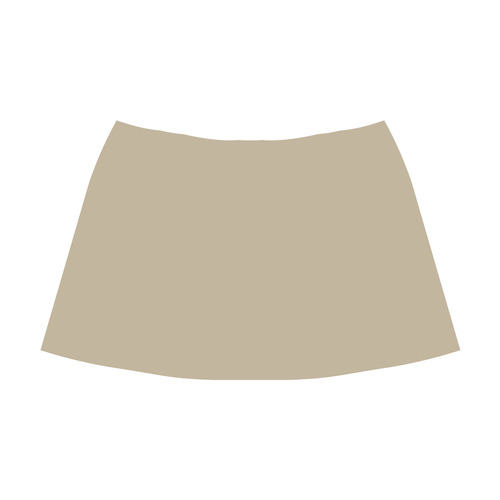 Pale Khaki Mnemosyne Women's Crepe Skirt (Model D16)