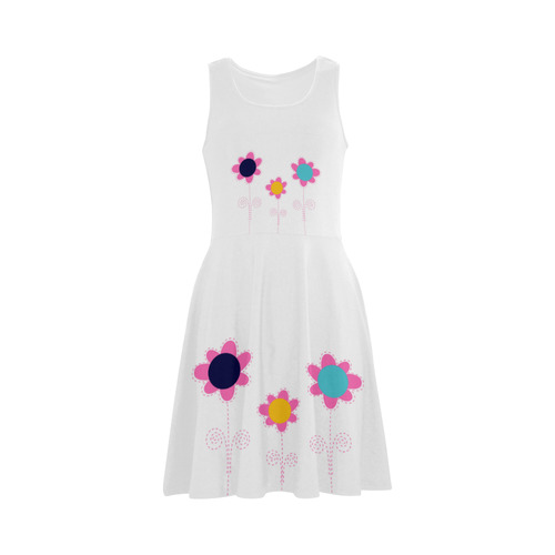 New! Floral artistic designers dress editon with hand-drawn Flowers. Atalanta Sundress (Model D04)